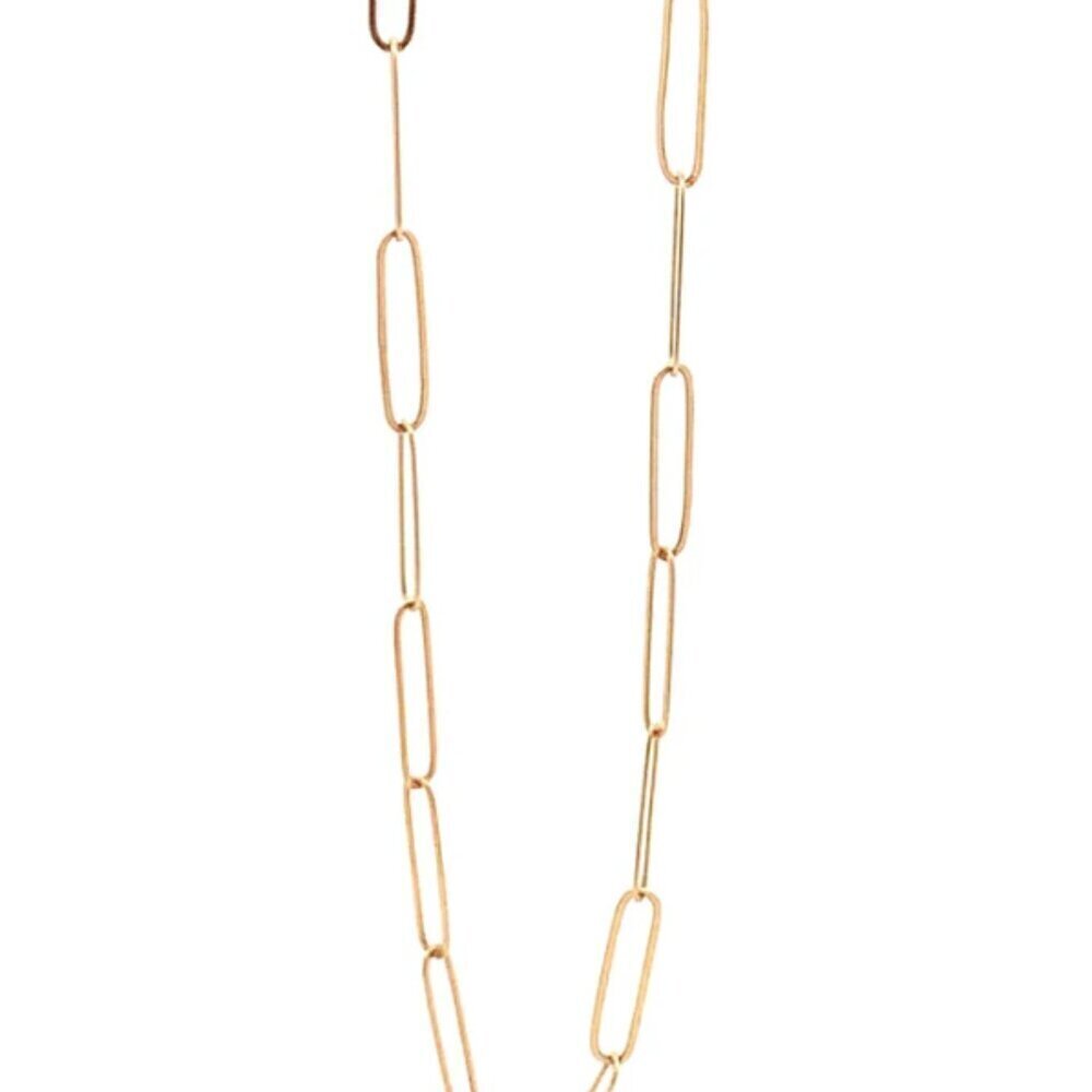 18K Yellow Gold Bracelet Paperclip 0.96 gram Size 8 inches - Picture 2 of 8